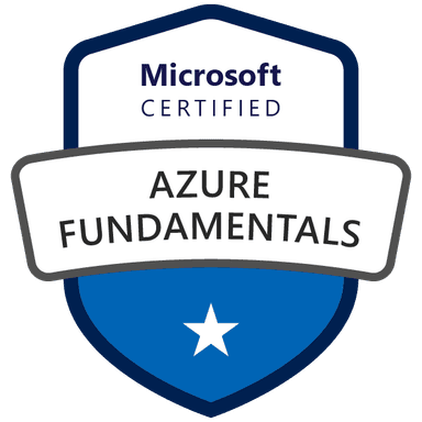 Certification badge of Azure Fundamentals