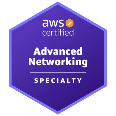Certification badge of Advanced Networking Specialty